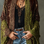 Carcy | Boho Embroidered Kimono Cardigan