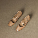 Marvane Leather Kitten Heels