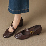 Quira™ | Round-Toe Mary Jane Flat