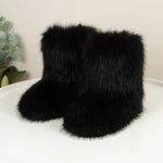 HIRA��� - Chic Trendy Furry Mid Length Winter Boots