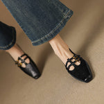 Ceyla™ | Brogued Double-Strap Mary Jane Flat