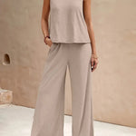 Minimalist Relaxed Fit Sleeveless Two Piece Set