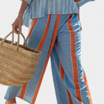 Elise Cunningham | Striped Linen Two-Piece Set For Women