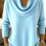 Barbara | Draped Cowl Neck Sweater