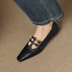 Ceyla™ | Brogued Double-Strap Mary Jane Flat