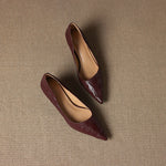 Michèle™ | Elegant Low Heel Court Shoes
