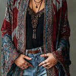 Carcy | Boho Embroidered Kimono Cardigan