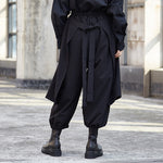 Lantern Wide-leg Cropped Slacks