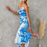 Anna | Purple Floral One Shoulder Dress