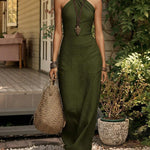 Minimalist Graceful Halter Neck Maxi Dress
