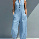 Cecelia | Sleeveless Mandarin Jumpsuit