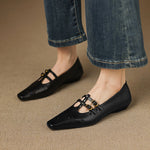 Ceyla™ | Brogued Double-Strap Mary Jane Flat