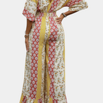 Bohemian V-Neck Jumpsuit with Flowing Sleeves by Ayana