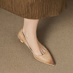 Calenne Leather Kitten Heels
