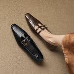 Ceyla™ | Brogued Double-Strap Mary Jane Flat