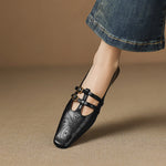 Ceyla™ | Brogued Double-Strap Mary Jane Flat
