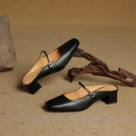 Meyra Leather Mules