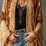 Carcy | Boho Embroidered Kimono Cardigan