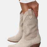 Kaylee | Perforated Ankle Boots
