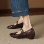 Quira™ | Round-Toe Mary Jane Flat