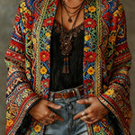 Carcy | Boho Embroidered Kimono Cardigan