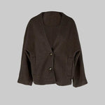 LAYA��� - Chic Button Down Long Sleeve V-Neck Coat