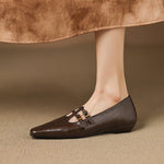Ceyla™ | Brogued Double-Strap Mary Jane Flat