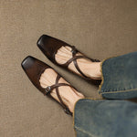 Marvane Leather Kitten Heels