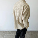 Half-zip Dark Embossed Vintage Shirt