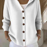 Darienne | Hooded Button-Up Knit Cardigan