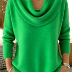 Barbara | Draped Cowl Neck Sweater