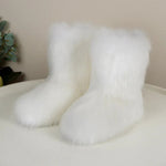 HIRA��� - Chic Trendy Furry Mid Length Winter Boots