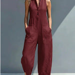 Cecelia | Sleeveless Mandarin Jumpsuit