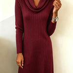 Mabel | Elegant Cowl Neck Sweater Dress