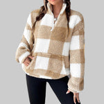 MAPLE��� - Cozy Plaid Fleece Pullover
