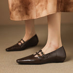 Ceyla™ | Brogued Double-Strap Mary Jane Flat