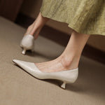 Michèle™ | Elegant Low Heel Court Shoes