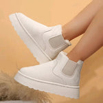 VERLIE��� - Comfy Faux Suede Slip-On Snow Short Boots