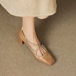 Marvane Leather Kitten Heels