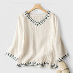 Justina | Chic V-Neck Blouse