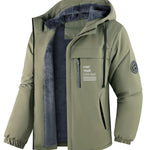 KZZ Men's slim-fit retro preppy style lamb fleece jacket