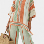 Bellmere | Elegant Asymmetrical Top & Wide-Leg Pants
