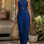 Minimalist Graceful Halter Neck Maxi Dress