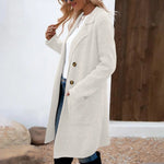ZAHEKA��� - Casual Long Sleeve Mid Length Coat