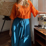 Loose Blouse Casual V Neck Shirt - Nadorine (Us Only)