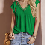 Tank Tops Short Sleeve Shirt- Nadorine (Us Only)