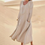Colette™ | Long Sleeve Plain Dress For Women