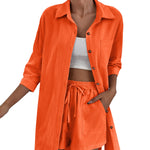 Two Piece Outfit Sets Cotton Shorts Set - Nadorine (Us Only)
