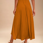High Waisted Flowy Elastic Skirts , Lightweight Long Skirts - Nadorine (Us Only)