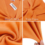 Twist Front Knitted Bodycon Dress - Nadorine (Us Only)